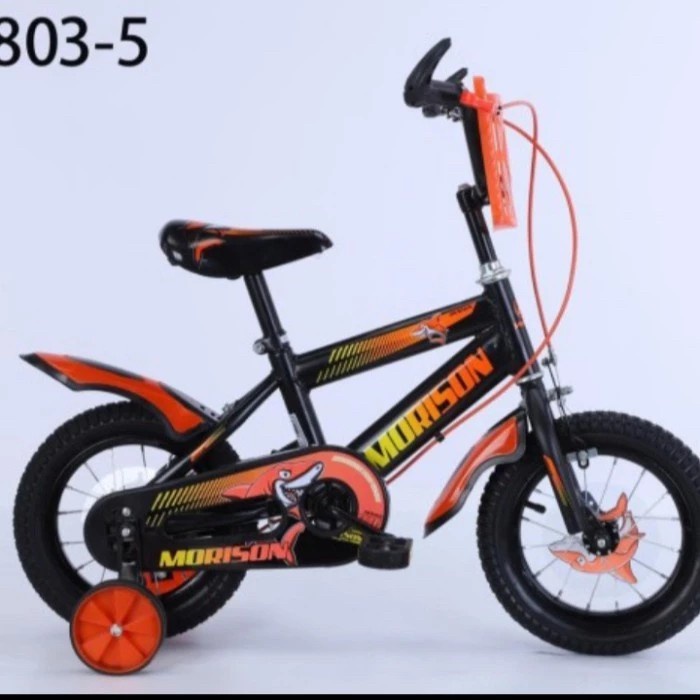 SEPEDA BMX ANAK MORISON 12 INCH BLACK ORANGE