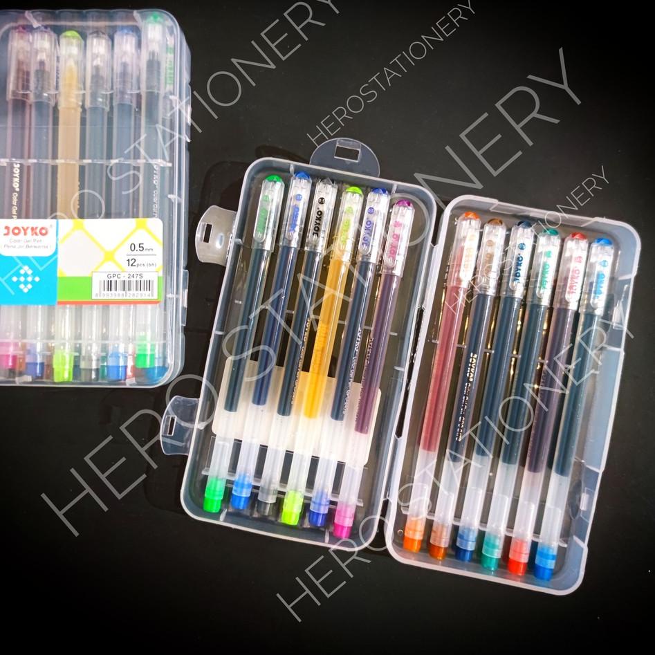 

㊬ Pen gel joyko color set 12 warna 0.5 mm GPC-247S ㅎ