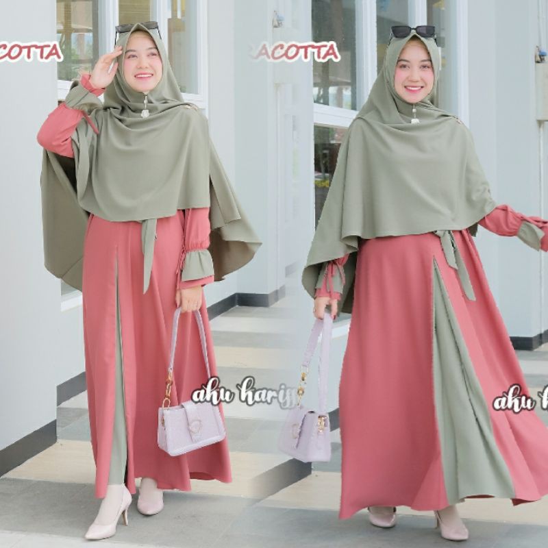 Gamis set itycrepe / Azni set syari Ori by Aku Karissa