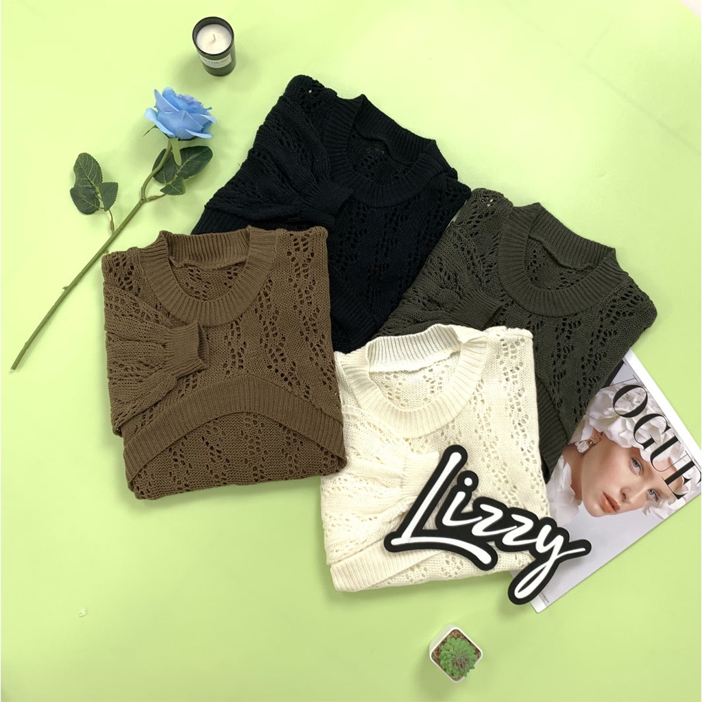 Lizzy - BLOUSE CROP JOLIE KNIT PREMIUM