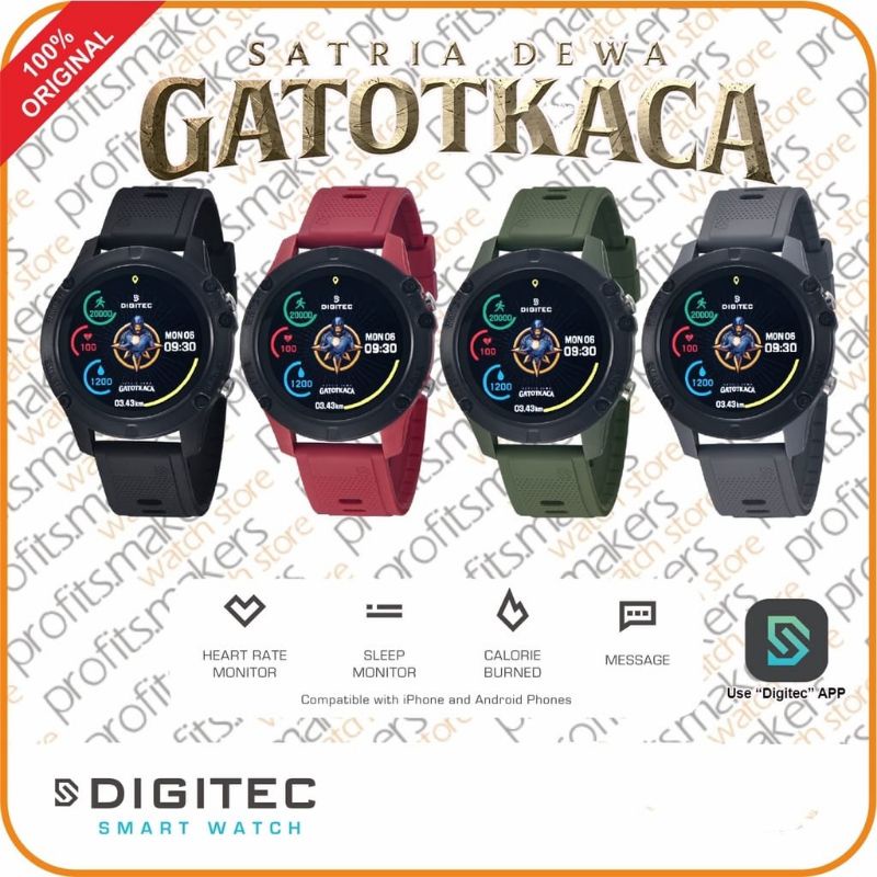 OUTDOOR JAM PINTAR SEMAKIN PINTAR DIGITEC DG SW GATOT KACA / DG-SW-GATOT-KACA Smart Watch Smartwatch