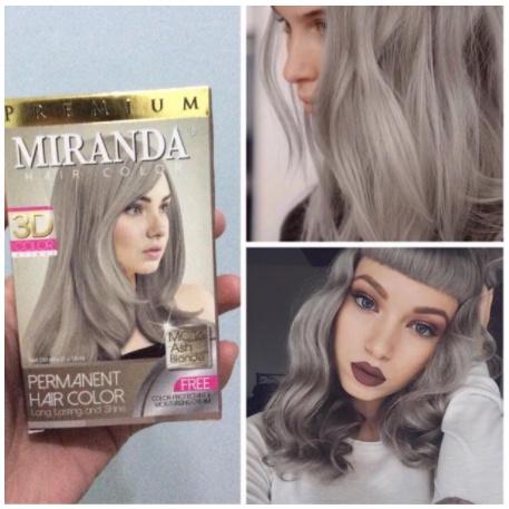 Big Promo MIRANDA Hair Dye MC-16 Ash Blonde 30ml Cat Rambut Blond Grey Abu Silver Pirang Coklat Muda