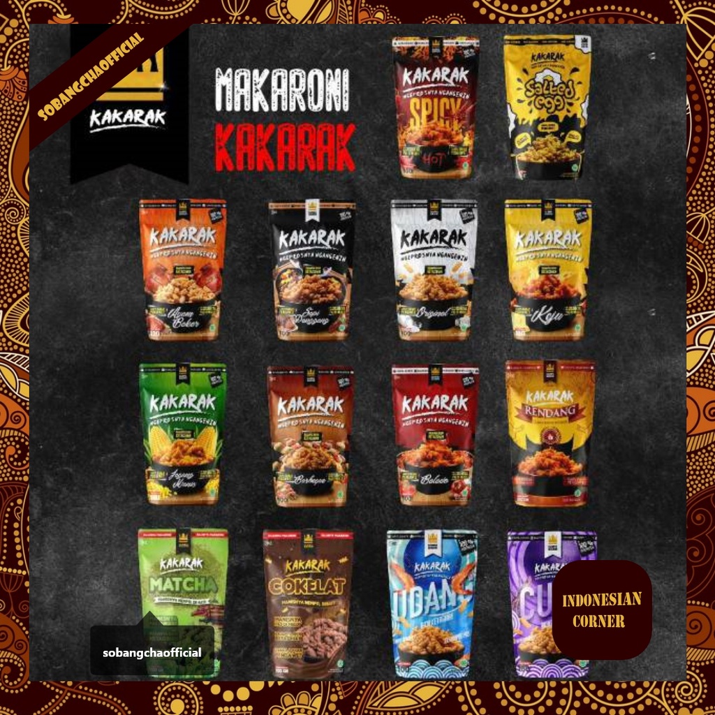 

[sobangcha] KAKARAK MAKARONI All Variants Indonesian Snack