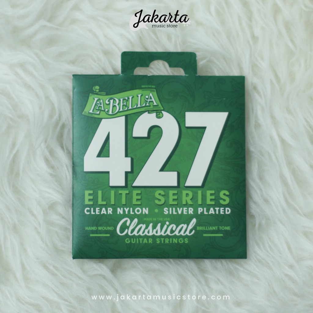 La Bella 427 Elite – Clear Nylon Classical Silver - Plated guitar strings / senar gitar classic nilo