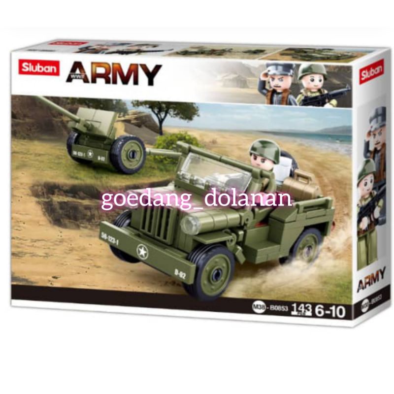 Sluban Wwii Army Bricks Willy's Jeep