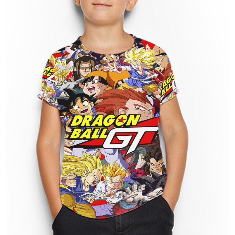Dragon Ball GT Tshirt Fullprint Bahan Polyester Jersey Casual Kaos Anak Umur 3 s/d 10 Tahun