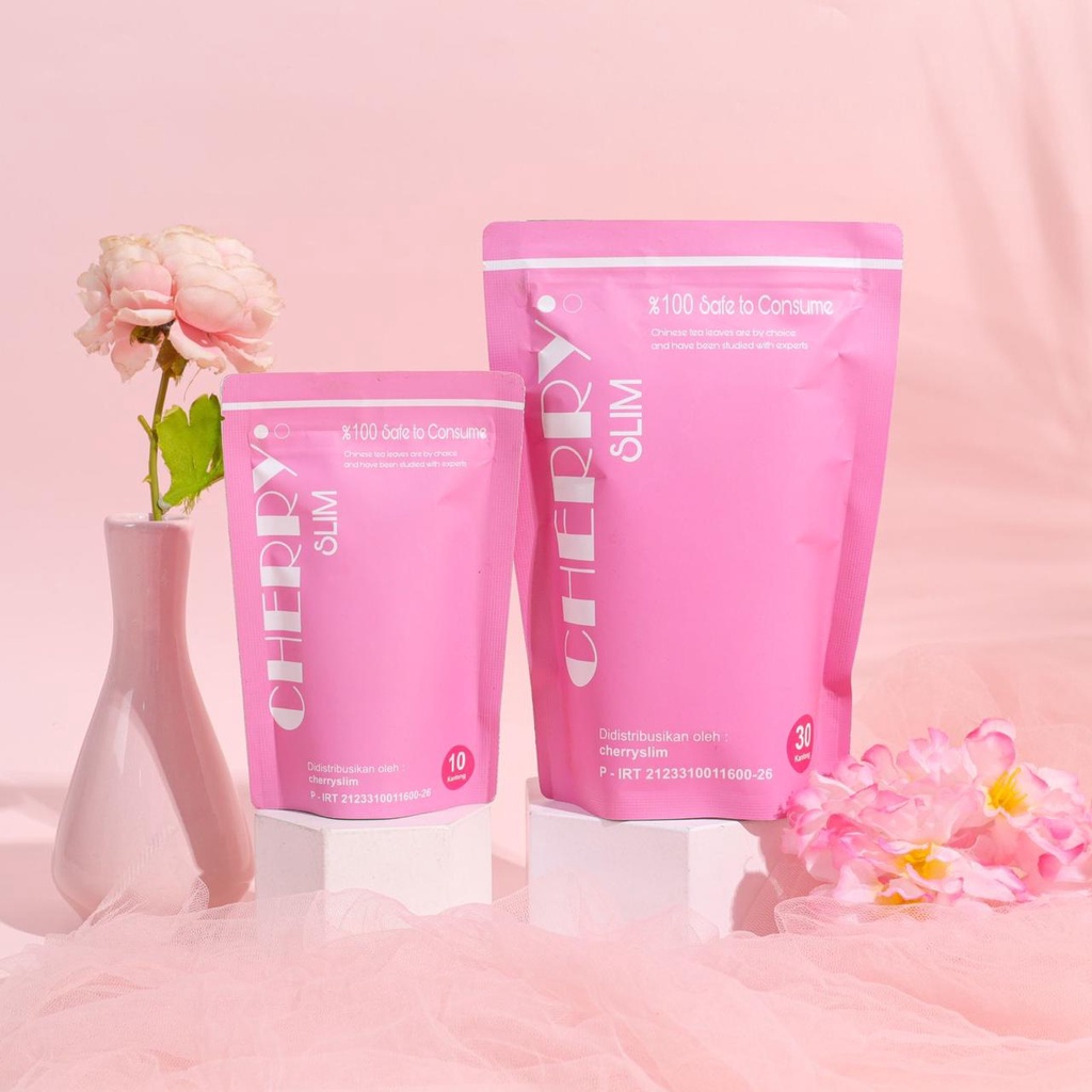 Cherry Fast Slim Teh dan Kapsul Pelangsing Diet Herbal Detox BPOM Original