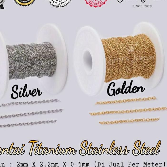 Terlaris, Rantai Perhiasan Titanium Stainless Steel Per meter Meteran, qt1....