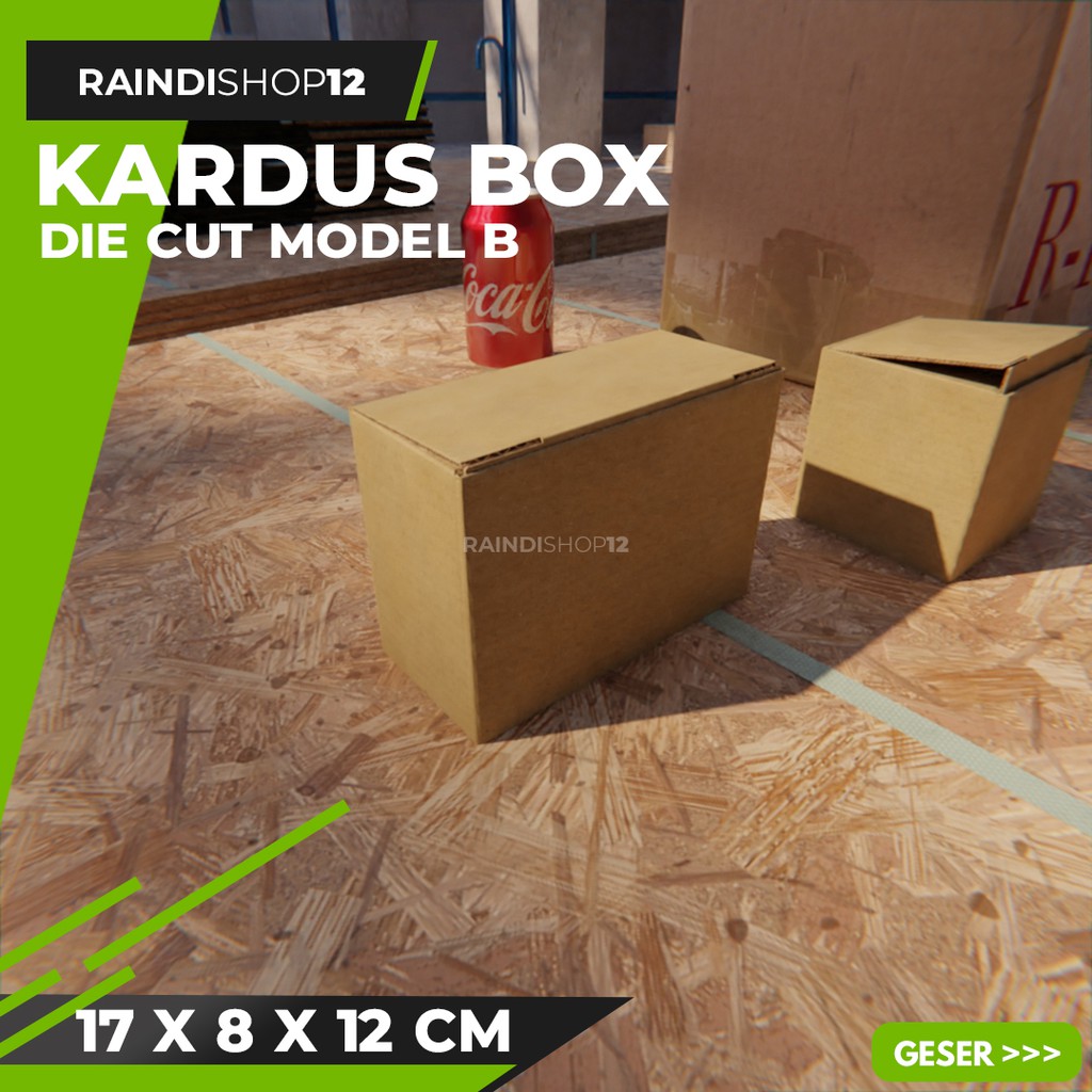

(MIN 10 PCS) BOX 17 X 8 X 12 CM KARDUS DIE CUT KOTAK KARTON KEMASAN KADO B