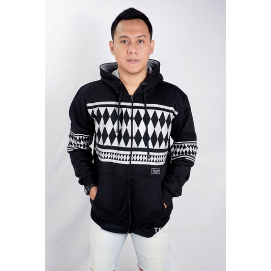 TELEO BELIEVE ZIPPER JACKET WALRUS BLACK