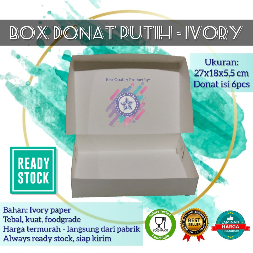 BOX DONAT POLOS / BOX BENTO / BOX CAKE / BOX ROTI @25Pcs