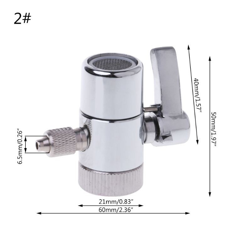 CRE  Water Filter Faucet Diverter Valve Ro System 1/4&quot; 2.5/8&quot; 3/8&quot; Tube Connector