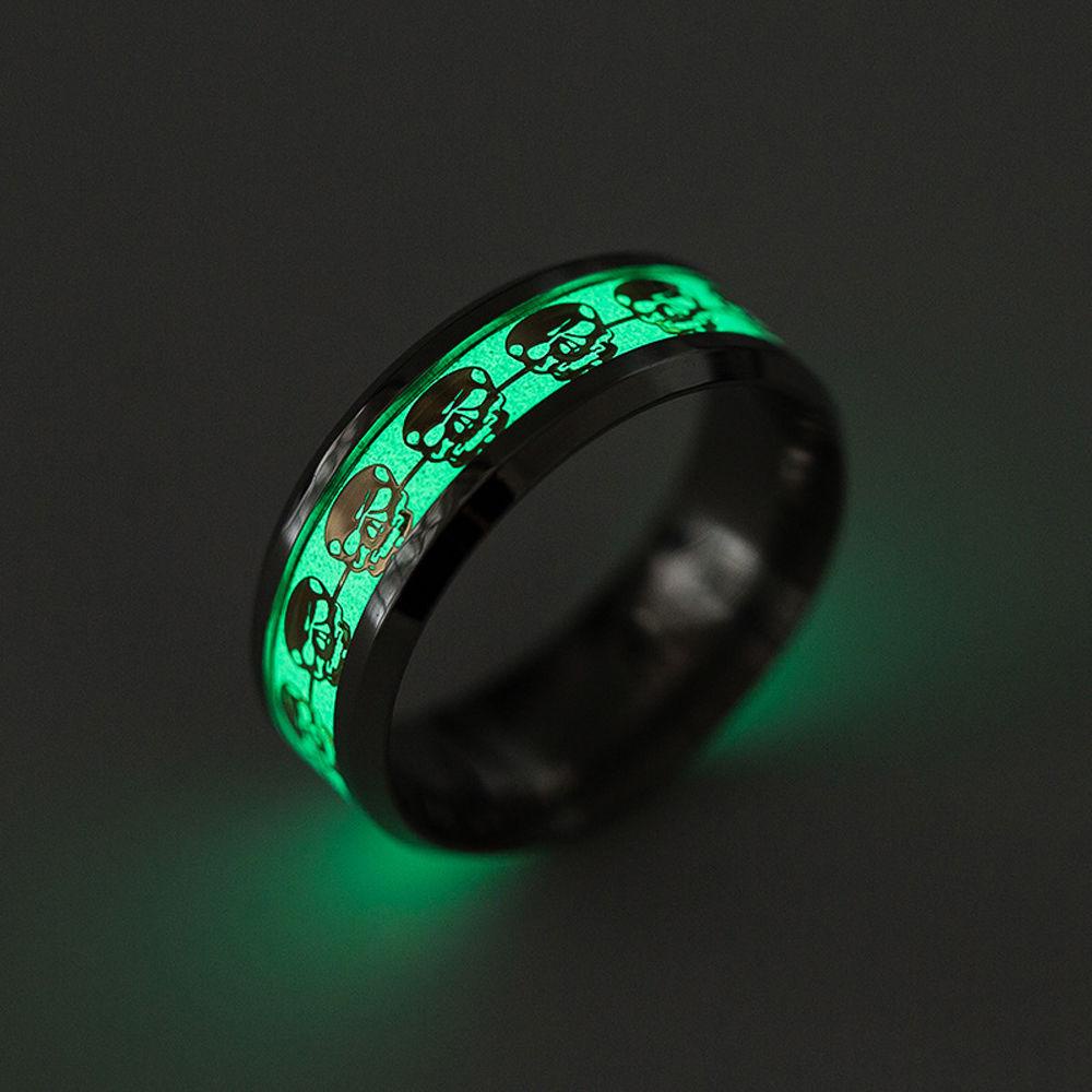 Preva Luminous Band Ring Baru Pria Wanita Glow In The Dark Anti Karat