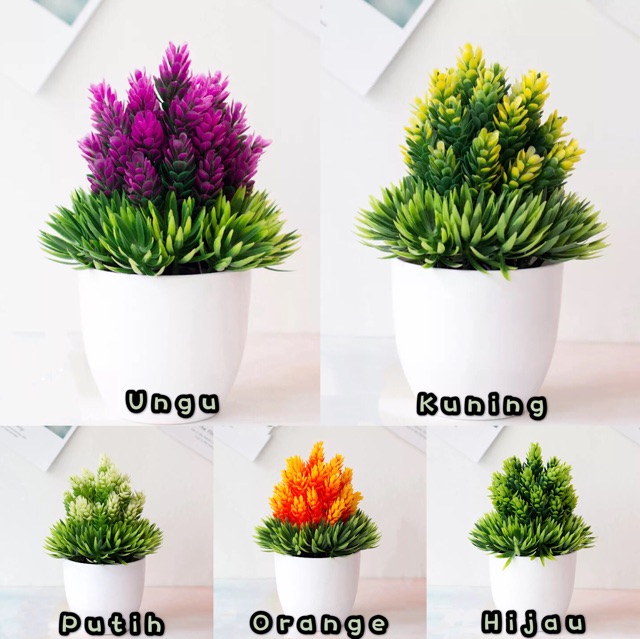 AM349 Bunga plastik / Pajangan bunga Artifisial / motif nanas buatan Vas Bulat-1