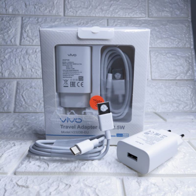 Charger Vivo Original 100% Type C Support  Fast Charging