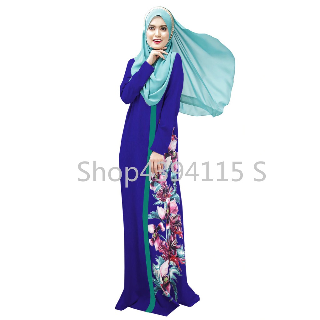 2018 Flowers Djellaba Jilbabs And Abayas Special Offer Adult Abaya Turkish Robe Musulmane Muslim