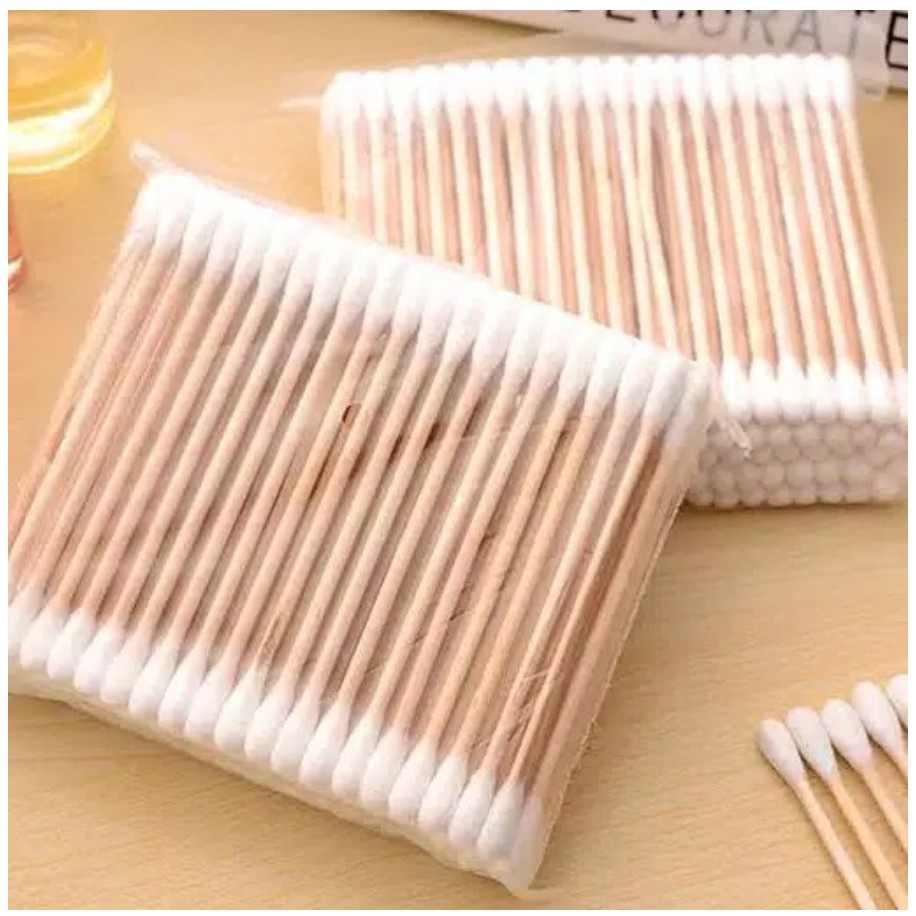 1 Pack isi 100 Cotton Bud Kapas Korek Telinga Kuping Pembersih Telinga