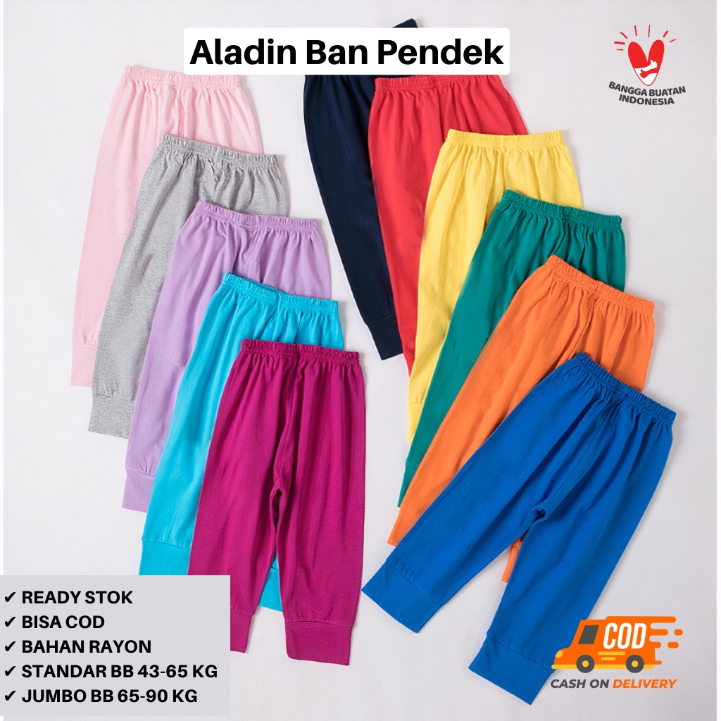 CELAMIS PENDEK / ALADIN BAN PENDEK JUMBO BB 45-90 KG / CELANA PENDEK SANTAI BISA COD