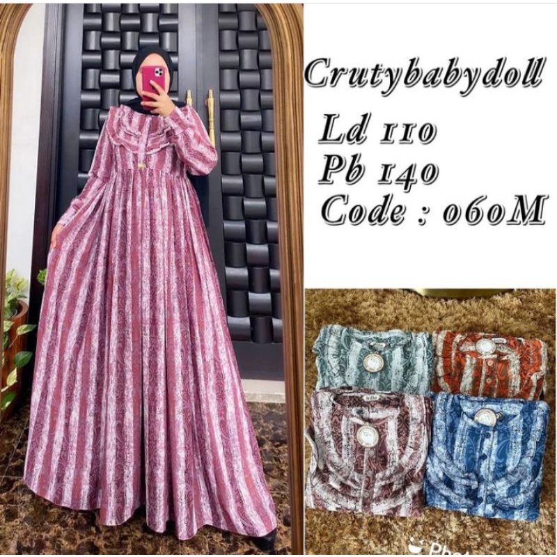gamis ceruty babydoll ORI frilla
