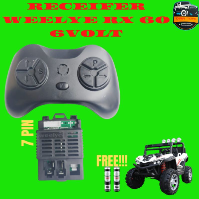 Receiver + Remot Control Mobil Mainan Aki PMB M-6869 6V