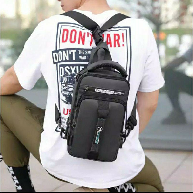 Tas ELEMENT 3 in 1 bisa slempang bisa ransel bisa weisbag . anti air