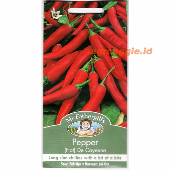 Benih PEPPER (Hot) De Cayenne Mr. Fothergill's