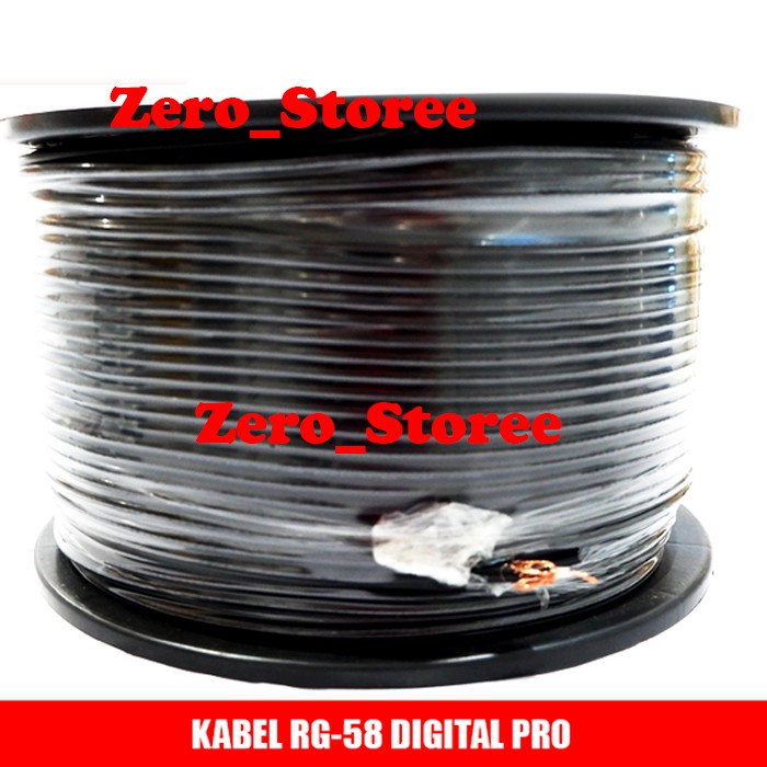 satu Roll Kabel Digital Pro RG58 50 Ohm 300m RG-58 rg 58 bkn kabel belden d antenna kabel DigitalPro 1gulung 1 gulungan rollan 1 roll