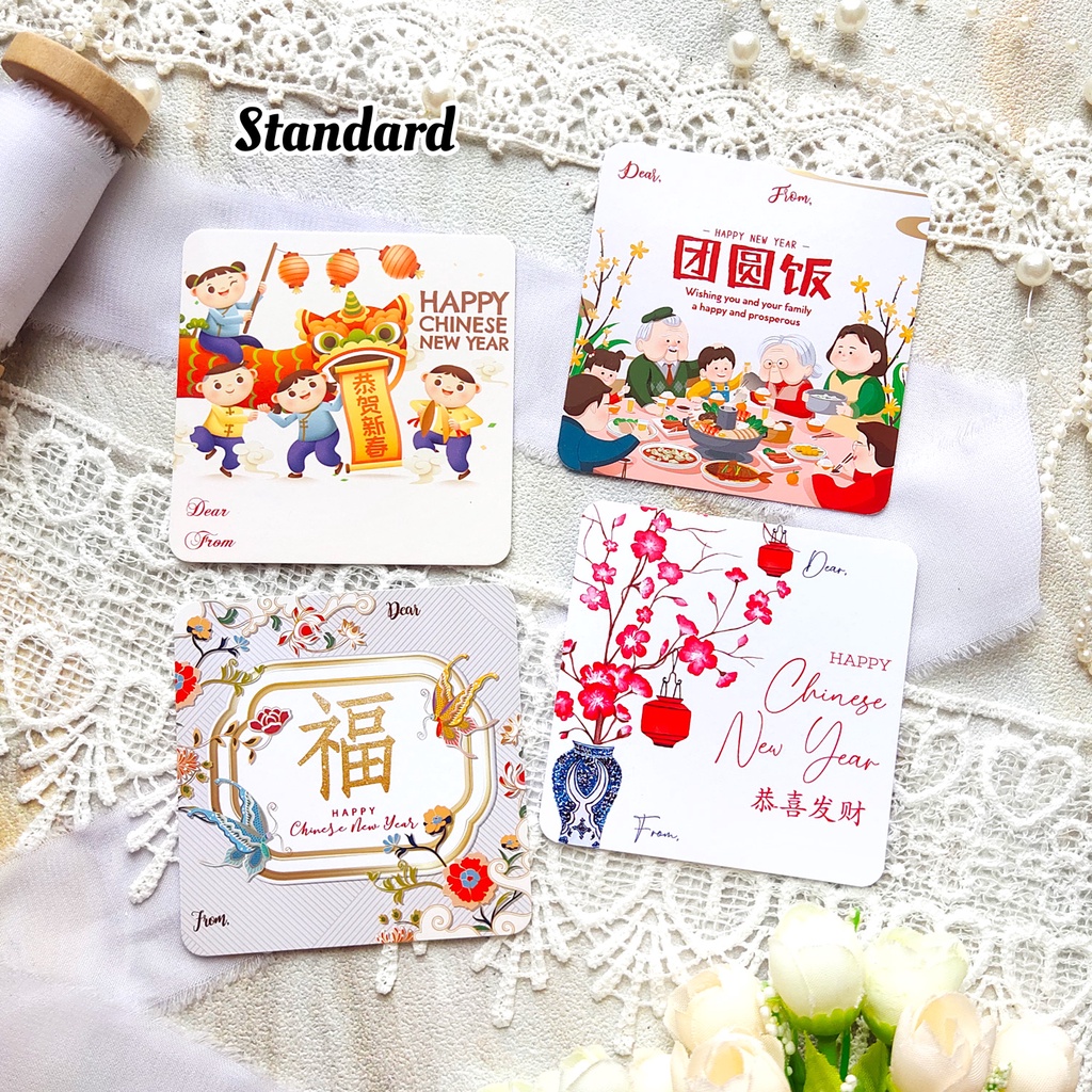 KARTU IMLEK / TAHUN BARU CHINA / CHINESE MINI, HANGTAG GREETING CARD [READY STOK] PACKING HAMPERS DEAR FROM TO GIFT