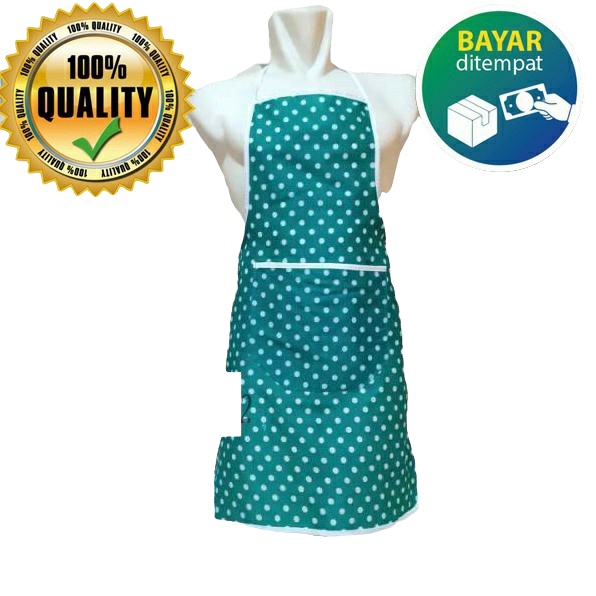 [DEASHOP] CELEMEK MASAK POLOS MOTIF KARAKTER APRON BAHAN KAIN