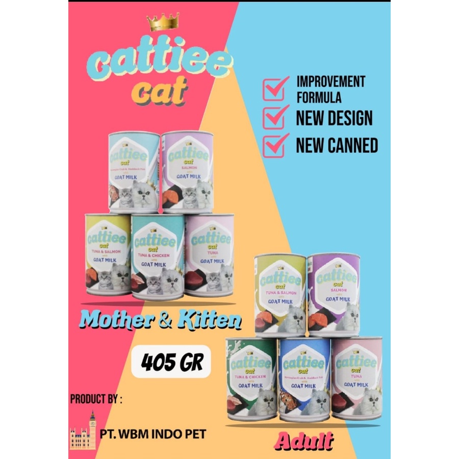 BEST SELLER!! MAKANAN KUCING CATTIIEE CAT 405 GR X 24 PCS WET FOOD setara whiskas