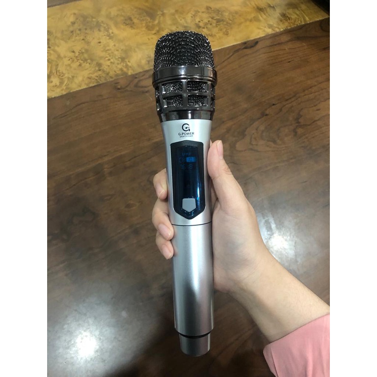 GPOWER MIC WIRELESS UHF 101Digital New Metalic Charger - Microphone Wireless Baterai CAS FREE 2 Baterai Original