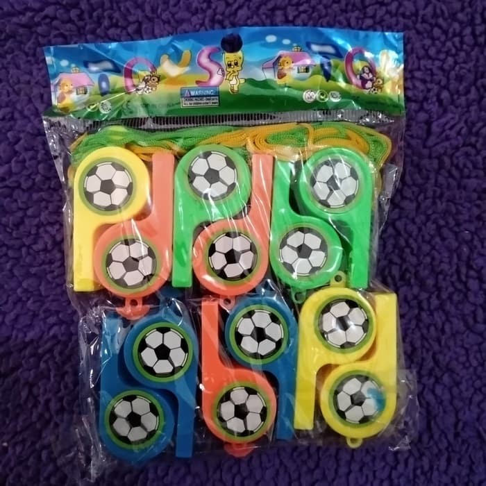 PELUIT MAINAN ANAK/ PLUIT BOLA MAINAN ANAK/ PRIWITAN PARKIR/ PRIWITAN OLAH RAGA BOLA PER PCS WARNA RANDOM