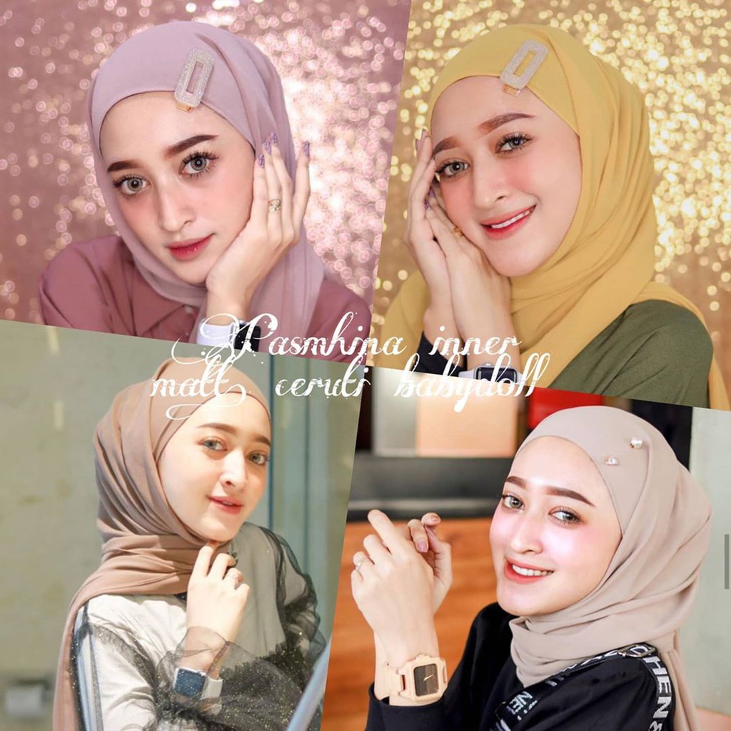 pashmina inner instan ala selebgram / pashmina instan inner terbaru / pashmina inner