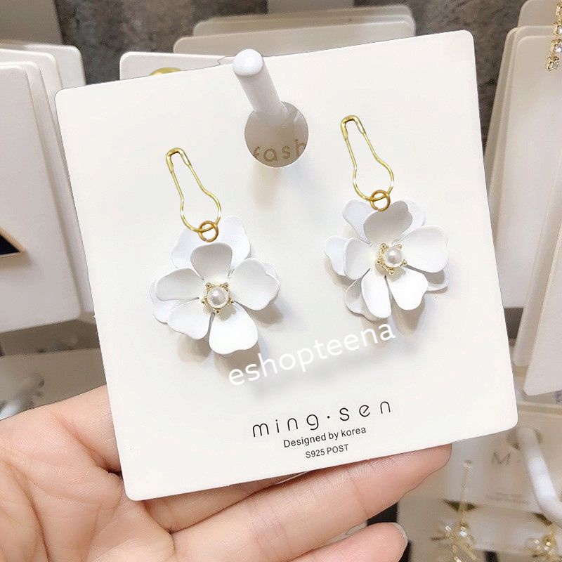 A59 anting hijab bunga warna tengah pearl_anting jilbab