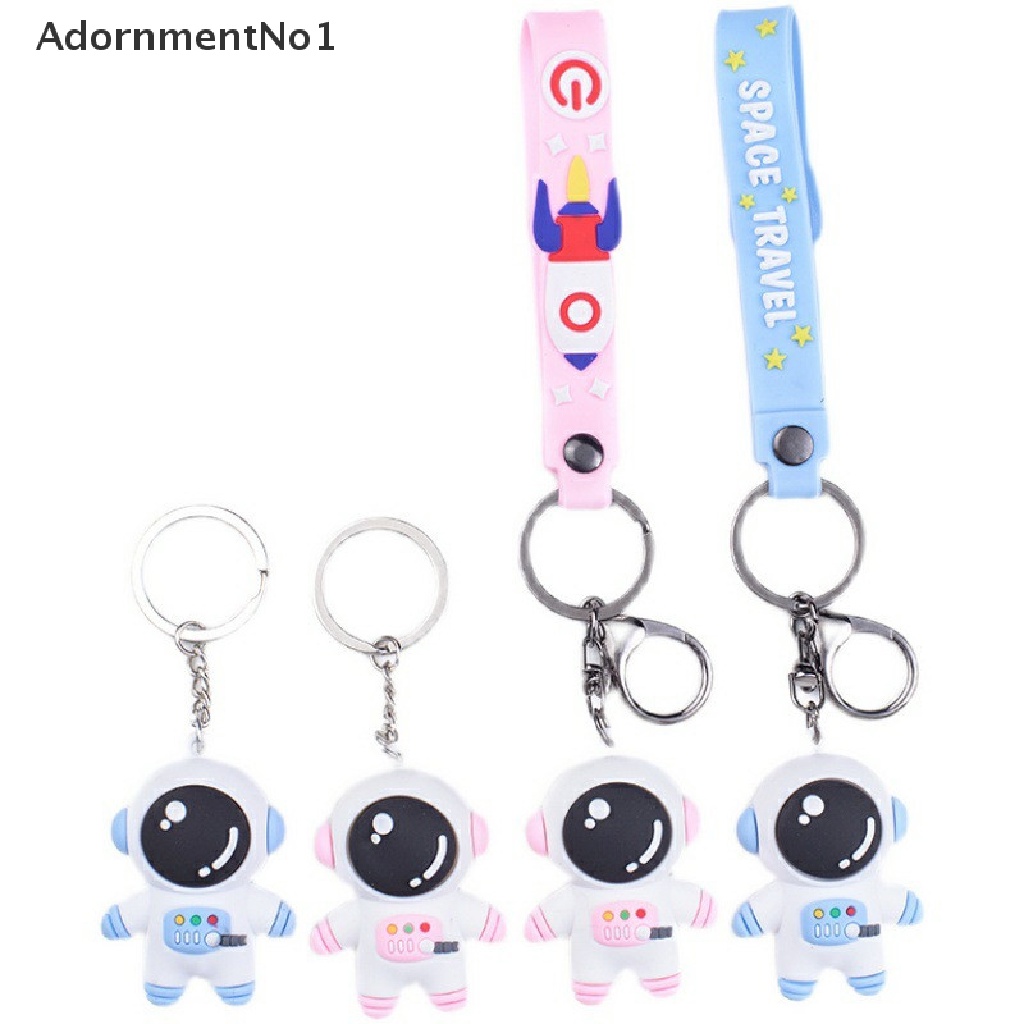 (AdornmentNo1) Gantungan Kunci Bentuk Astronot Luar Angkasa Bahan Metal Untuk Pria / Wanita