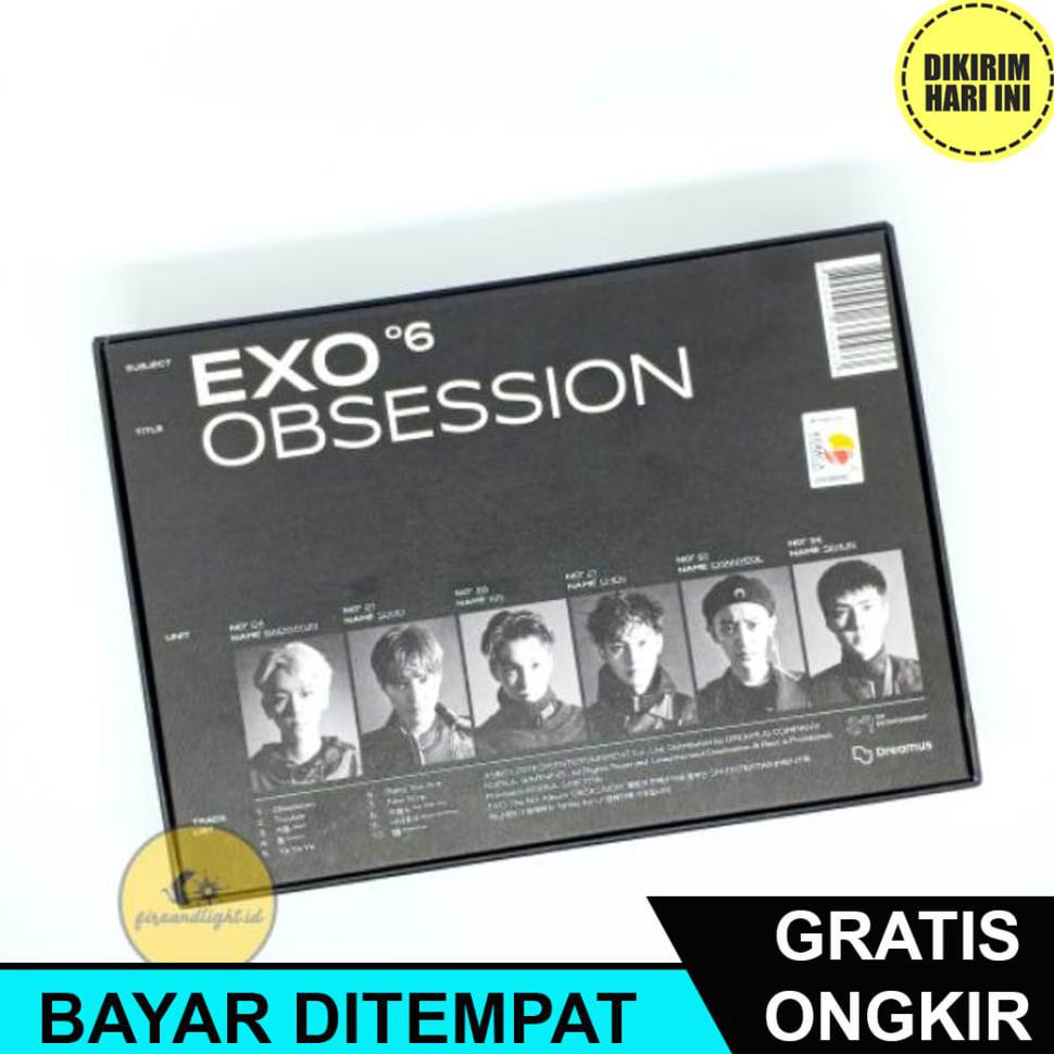 (BAYAR DITEMPAT) JC3221 EXO OBSESSION ALL VER. FULLSET & CHANYEOL, BAEKHYUN, KAI SET & ALBUM ONLY &