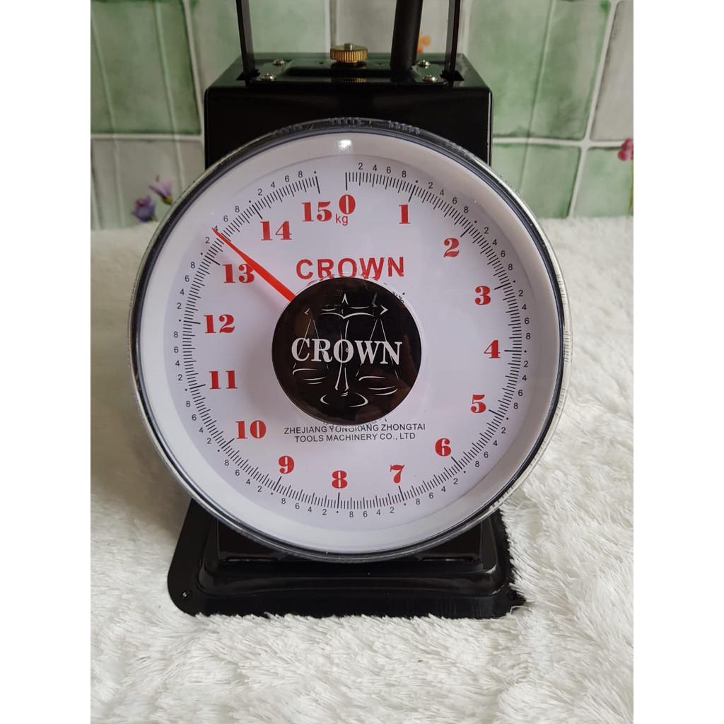 Timbangan Jarum/Duduk/Mangkuk/Laundry/Buah/Sayur/Barang Crown 15kg - Hitam