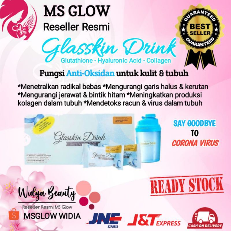 

glasskindrink msglow/ pemutih badan aman bumil busui /bpom halal bisa COD