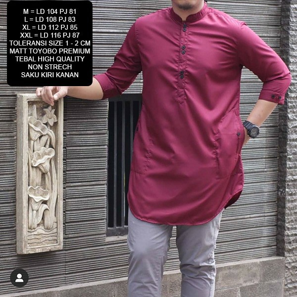 JOSJOLI_STORE/Koko Salman/Pakaian Muslim Pria Dewasa Lengan Panjang/Size M,L,XL,XXL