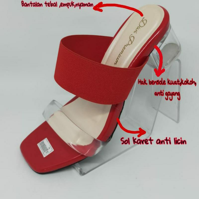 SOL KARET ANTI SLIP HP06 Sandal Heel KACA PREMIUM QUALITY