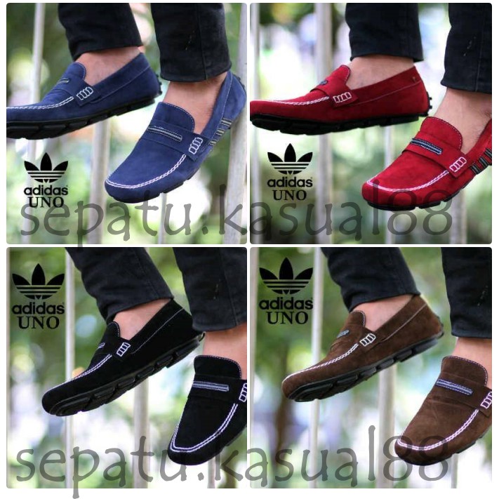 Promo Gila!!sepatu slip on pria adidas uno kasual santai suede fashion kuliah rumahan