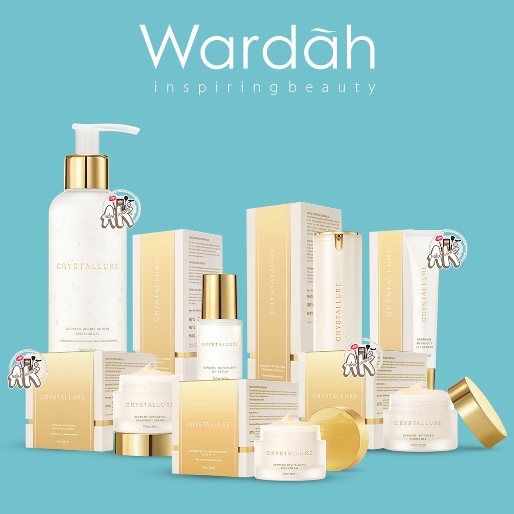 WARDAH CRYSTALLURE NEW SERIES ( CREAM / MICELLAR / SERUM / ESSENCE / GEL )