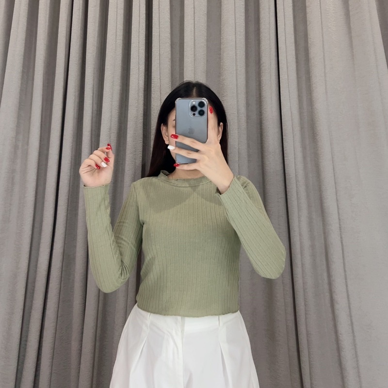 Jen Long sleeve top | Knit long sleeve | Atasan rajut lengan panjang