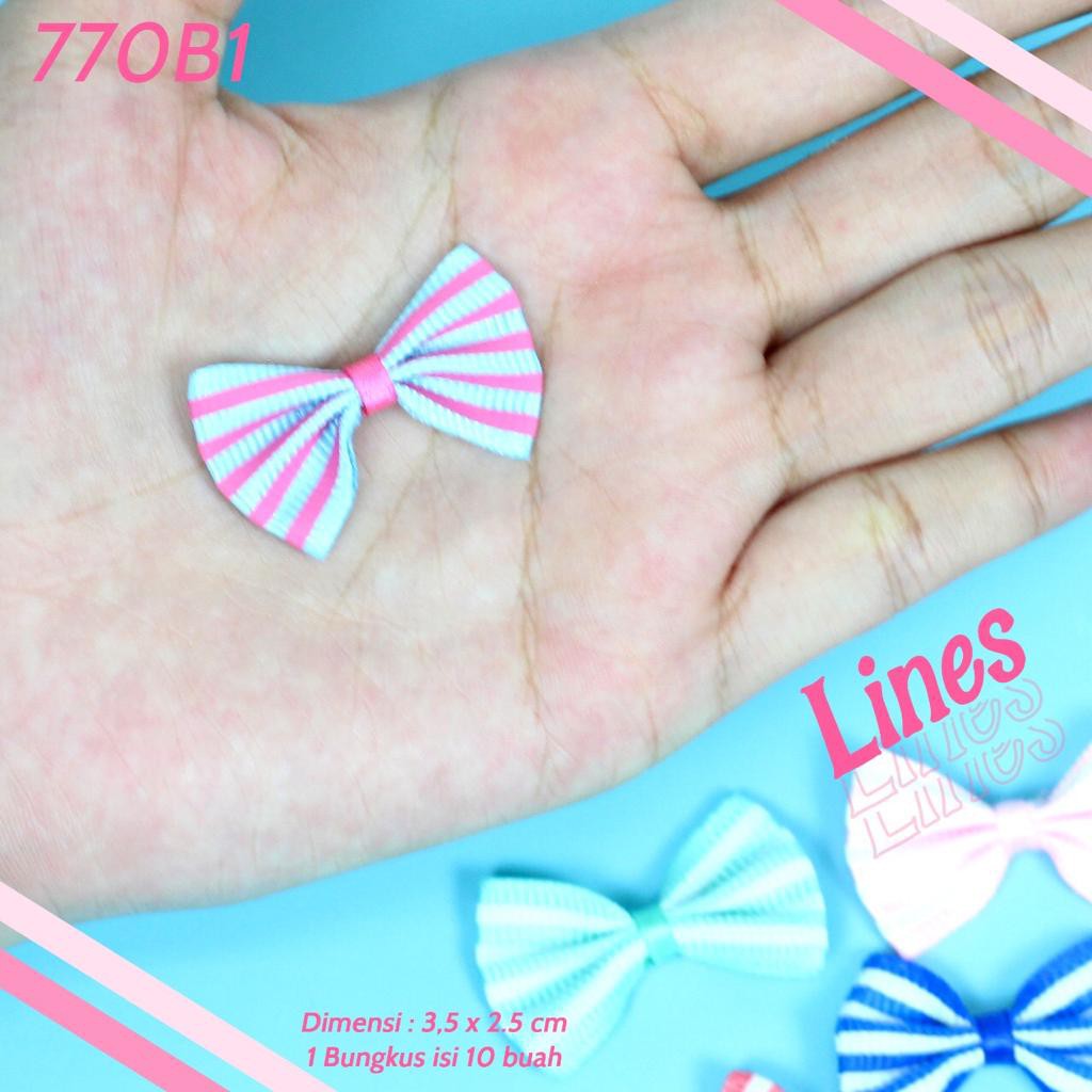 Pita Aplikasi Grosgrain Salur 77B1 (Per-100Pcs)