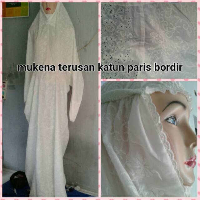 Mukena terusan karun paris full bordir