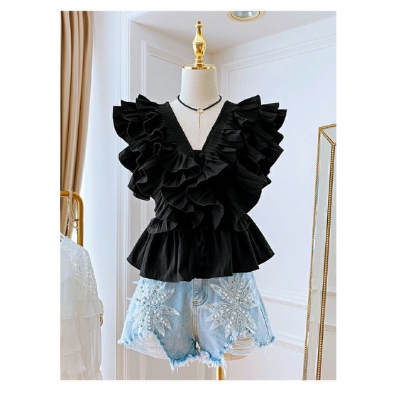 Mina Black Top READY STOCK