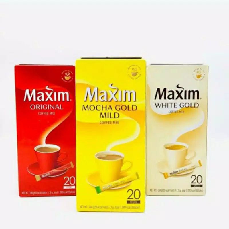 Maxim Korean Coffee isi 20stick-Maxim Kopi Korea
