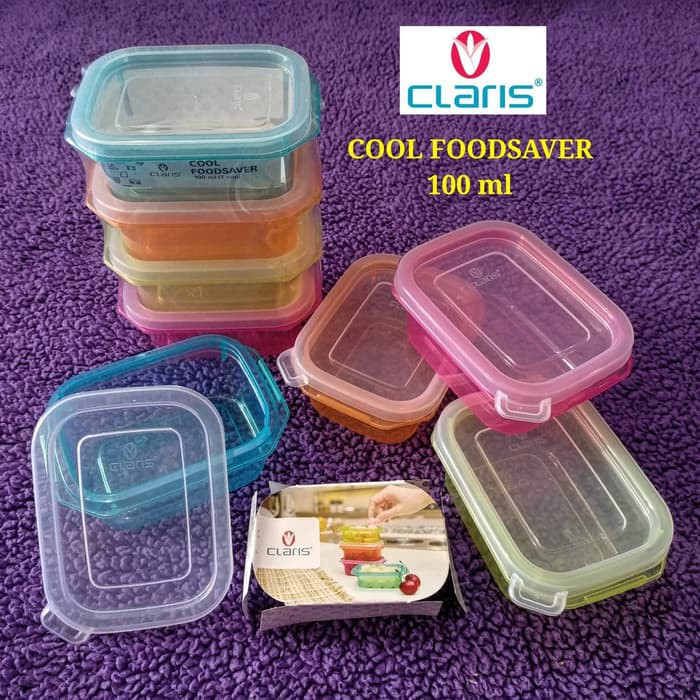 Kotak Makan Mini/Tempat Bumbu 100ml 4pcs FoodSaver Claris 2931-4