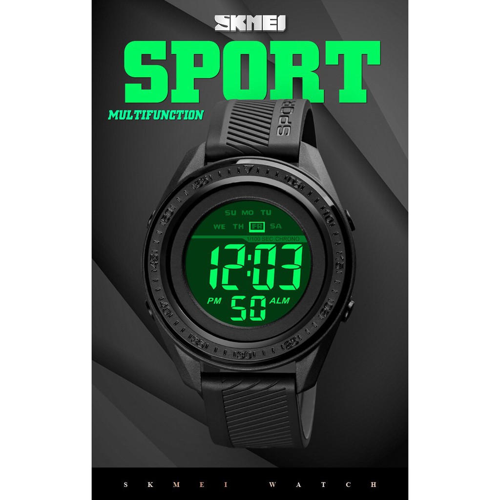 Jam Tangan Pria SKMEI 1638 Multifungsi Sport Watch LED Backlight Waterproof Men Digital Wristwatches