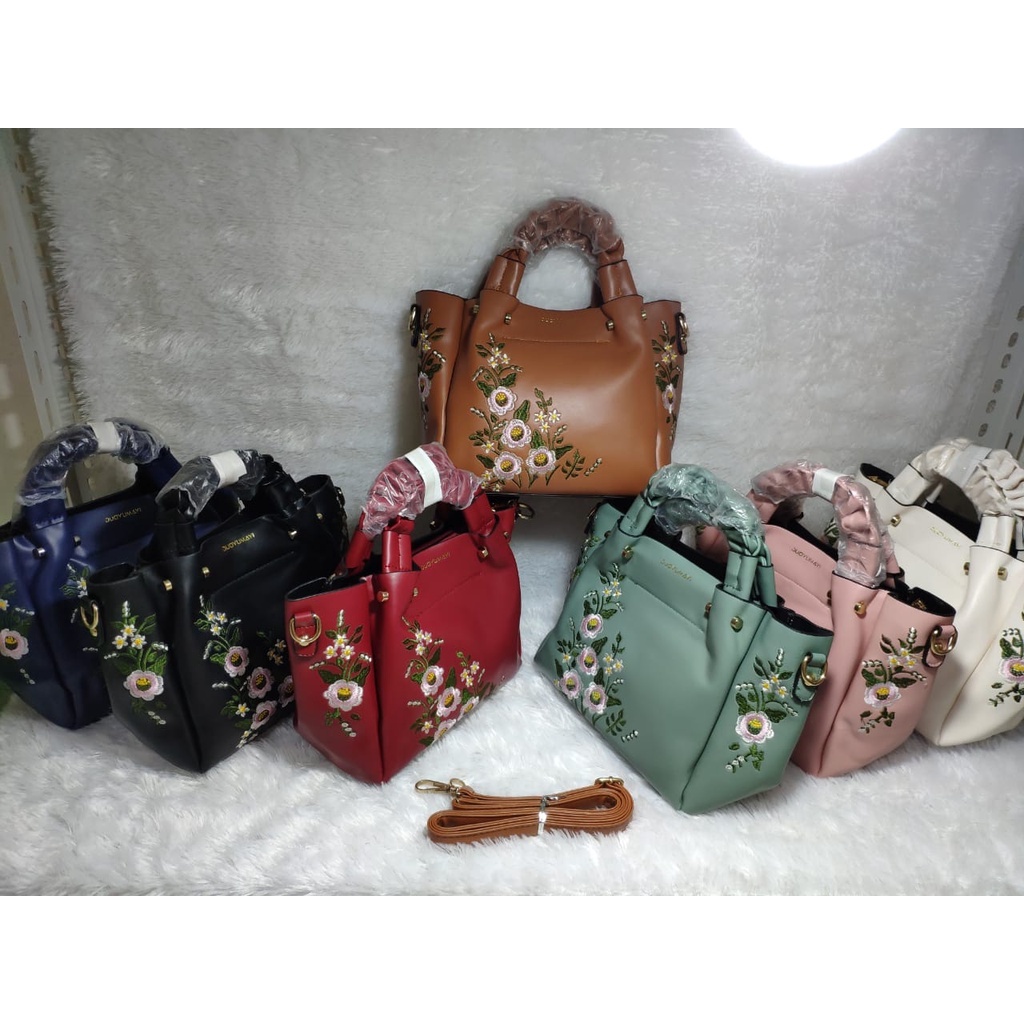 K9019 BLACK/BLUE/GREEN/KHAKI/PINK/WHITE TAS BUNGA SLEMPANG JINJING TOTEBAG HANDBAG TAS WANITA FASHION IMPORT MODIS ELEGAN TERMURAH TERLARIS TERBARU BAGSTORE JAKARTA TAS BATAM BQ3019 CR7176 JT01875 ZC1122 EL484 GT1625 KPC9019